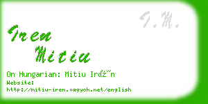 iren mitiu business card